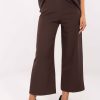 Brown Culottes in Pants, Trousers, Shorts with Spandex and Polyester