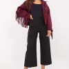Black Culottes in Pants, Trousers, Shorts with Spandex and Polyester