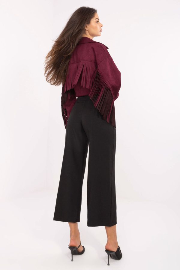 Black Culottes in Pants, Trousers, Shorts with Spandex and Polyester