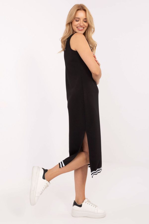 Black Set in Day Dresses with Spandex and Viscose
