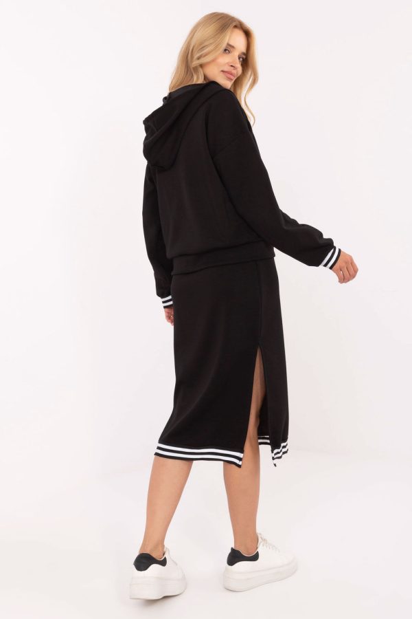 Black Set in Day Dresses with Spandex and Viscose