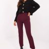 Red Women Trousers in Pants, Trousers, Shorts with Spandex and Polyester