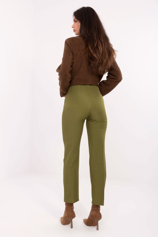 Green Women Trousers in Pants, Trousers, Shorts with Spandex and Polyester