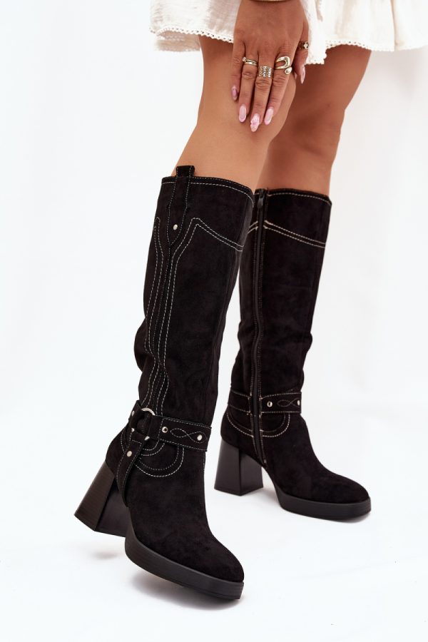 black Heel boots model 216796 Step in style