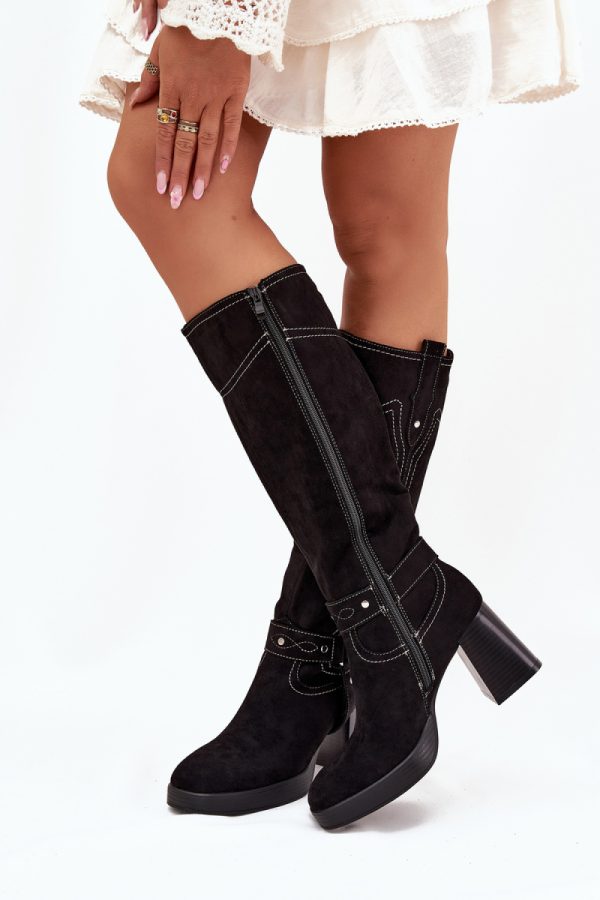 black Heel boots model 216796 Step in style