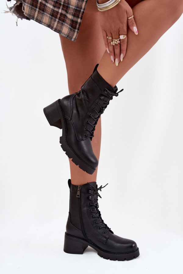 Black Bootie in Women`s Ankle Boots & Booties with Fabric, Warmers, Footbed, Upper Height and Heel Height