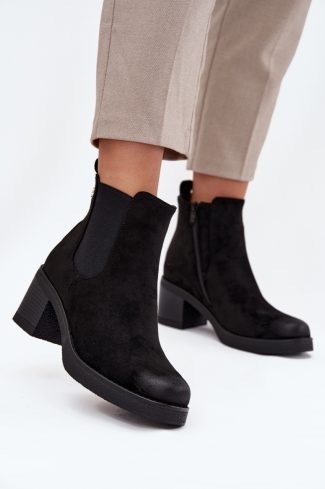 Black Jodhpur Boot in Women`s Ankle Boots & Booties with Fabric, Warmers, Footbed, Upper Height and Heel Height
