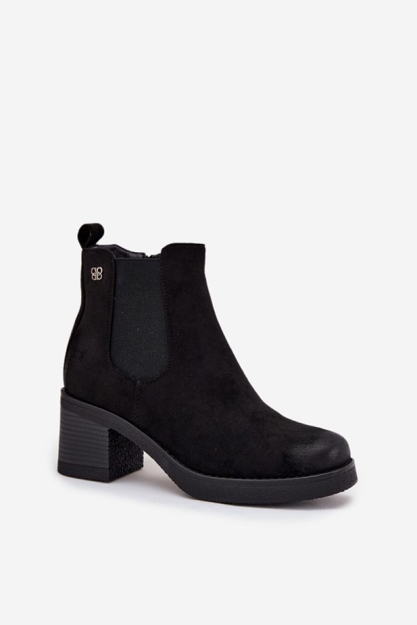 Black Jodhpur Boot in Women`s Ankle Boots & Booties with Fabric, Warmers, Footbed, Upper Height and Heel Height