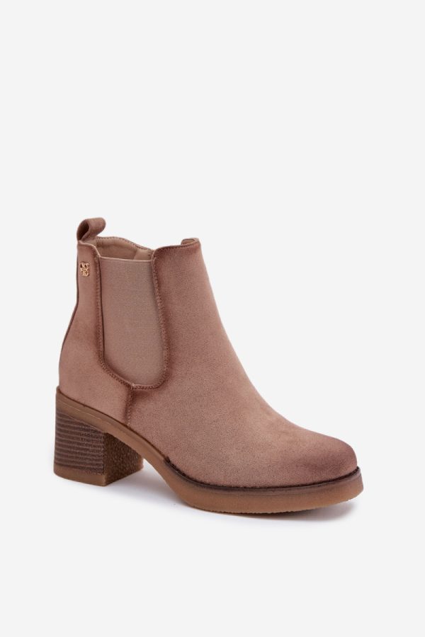 Beige Jodhpur Boot in Women`s Ankle Boots & Booties with Fabric, Warmers, Footbed, Upper Height and Heel Height