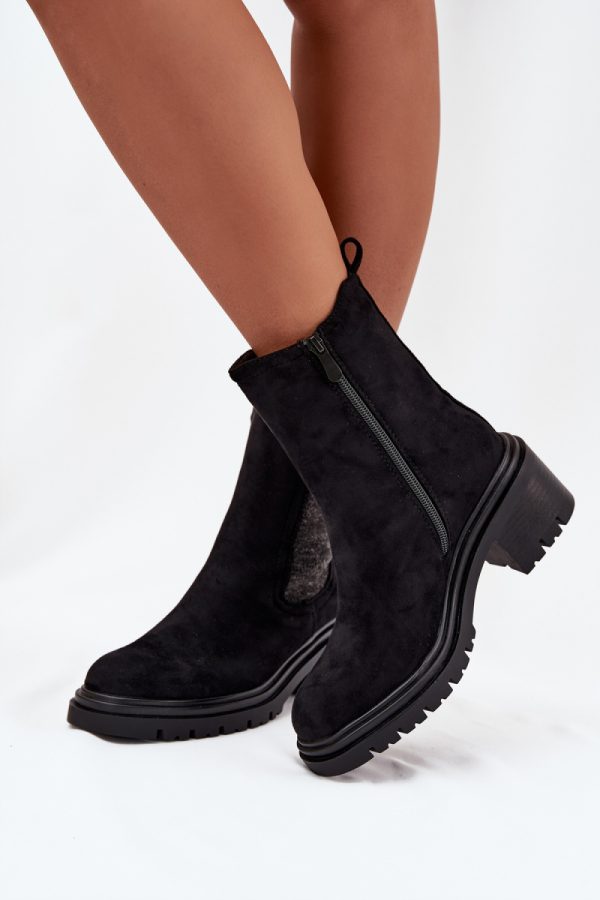 Black Jodhpur Boot in Women`s Ankle Boots & Booties with Fabric, Warmers, Footbed, Upper Height and Heel Height