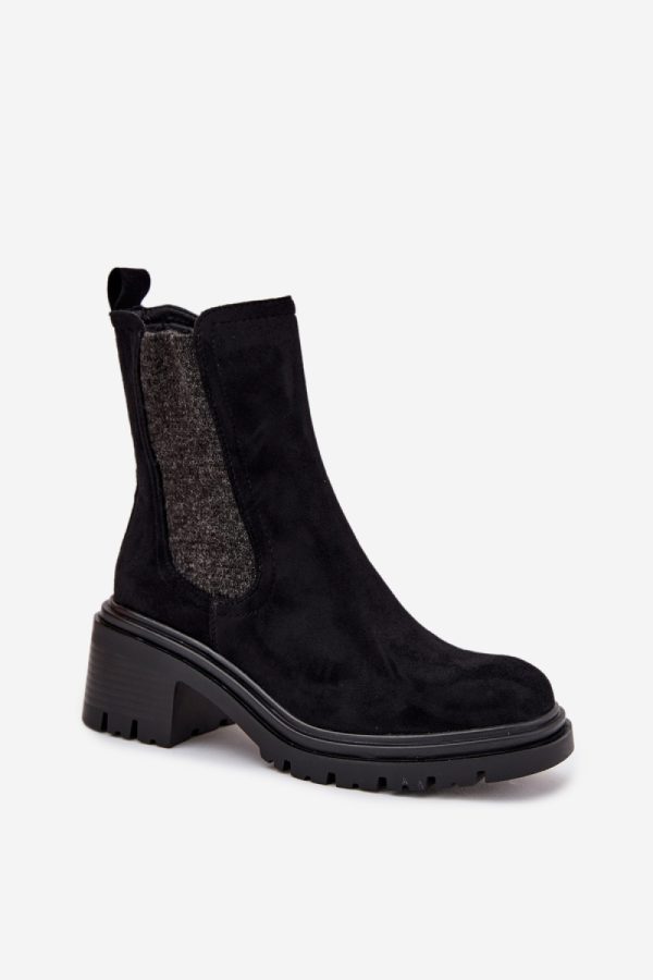 Black Jodhpur Boot in Women`s Ankle Boots & Booties with Fabric, Warmers, Footbed, Upper Height and Heel Height