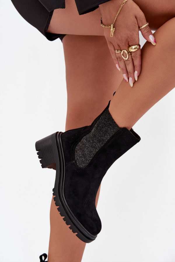 Black Jodhpur Boot in Women`s Ankle Boots & Booties with Fabric, Warmers, Footbed, Upper Height and Heel Height