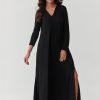 1089976 Black Daydress in Day Dresses with Spandex and Viscose