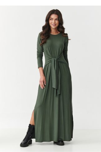 Green Daydress in Day Dresses with Spandex and Viscose