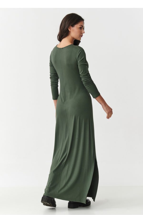 Green Daydress in Day Dresses with Spandex and Viscose