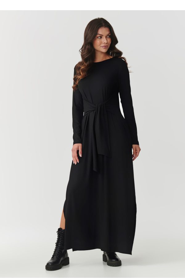 Black Daydress in Day Dresses with Spandex and Viscose