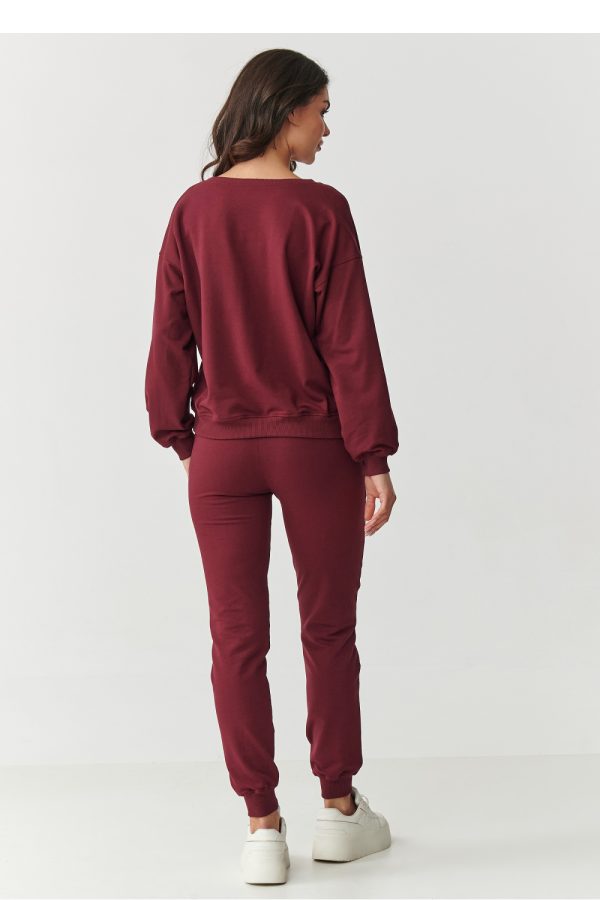 Red Set in Pants, Trousers, Shorts with Cotton and Spandex
