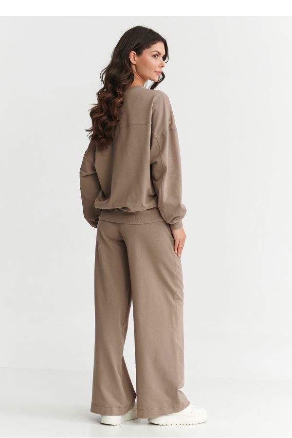Brown Set in Pants, Trousers, Shorts with Cotton and Spandex