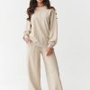 Beige Set in Pants, Trousers, Shorts with Cotton and Spandex