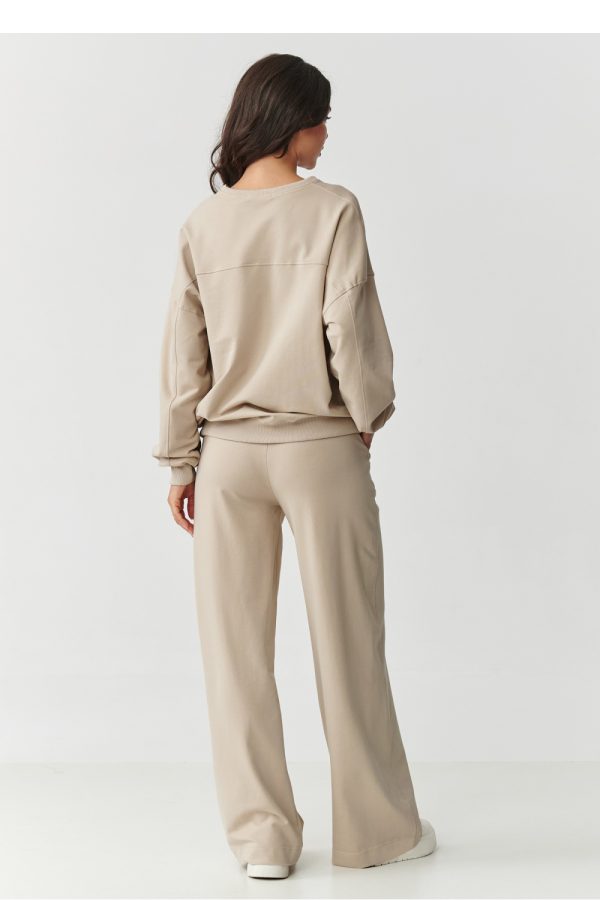 Beige Set in Pants, Trousers, Shorts with Cotton and Spandex