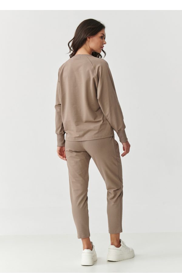 Brown Set in Pants, Trousers, Shorts with Cotton and Spandex