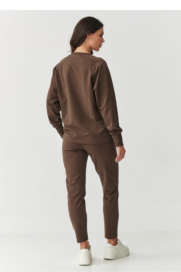 Brown Set in Pants, Trousers, Shorts with Cotton and Spandex