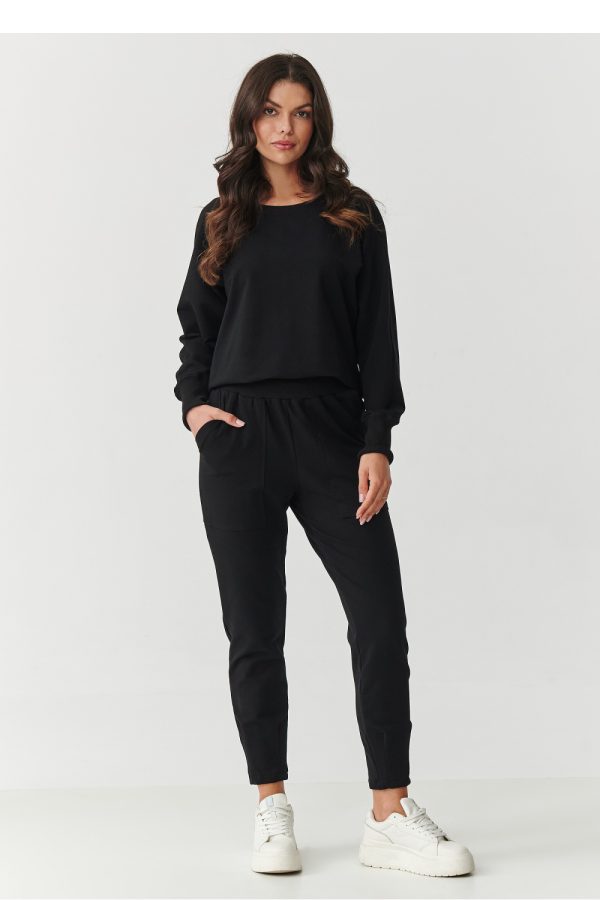 Black Set in Pants, Trousers, Shorts with Cotton and Spandex