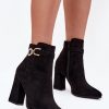1090050.jpg Black Heel Boots in Women`s Ankle Boots & Booties with Fabric, Warmers, Footbed, Upper Height and Heel Height