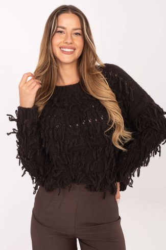 Brown Jumper in Sweaters, Pullovers, Jumpers, Turtlenecks, Boleros, Shrugs with Lana, Polyacrylic, Polyamide and Viscose