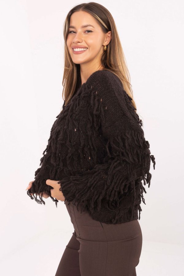 Brown Jumper in Sweaters, Pullovers, Jumpers, Turtlenecks, Boleros, Shrugs with Lana, Polyacrylic, Polyamide and Viscose