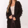 Brown Cardigan in Cardigans For Women, Ponchos with Polyacrylic, Polyamide, Viscose and Wool