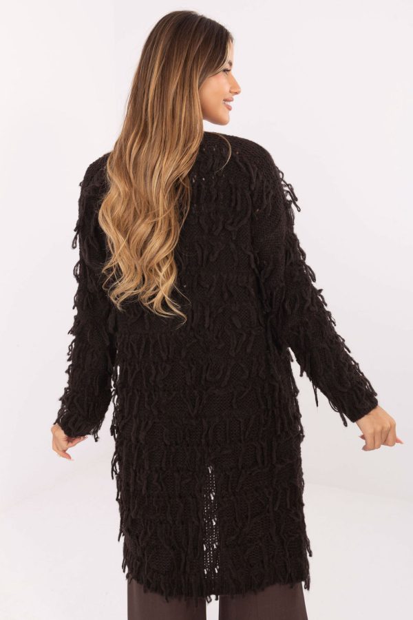 Brown Cardigan in Cardigans For Women, Ponchos with Polyacrylic, Polyamide, Viscose and Wool