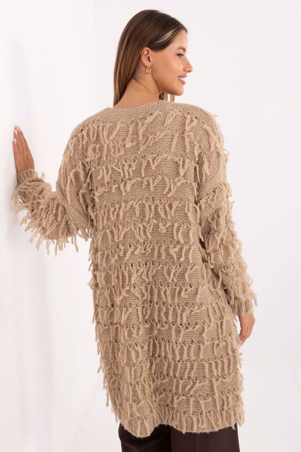 Beige Cardigan in Cardigans For Women, Ponchos with Polyacrylic, Polyamide, Viscose and Wool