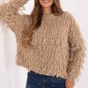 Beige Jumper in Sweaters, Pullovers, Jumpers, Turtlenecks, Boleros, Shrugs with Polyacrylic, Polyamide, Viscose and Wool