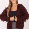 Red Cardigan in Cardigans For Women, Ponchos with Polyacrylic, Polyamide, Viscose and Wool
