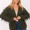 Green Cardigan in Cardigans For Women, Ponchos with Polyacrylic, Polyamide, Viscose and Wool