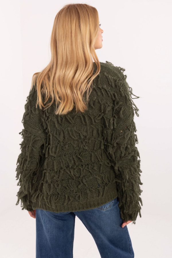 Green Cardigan in Cardigans For Women, Ponchos with Polyacrylic, Polyamide, Viscose and Wool