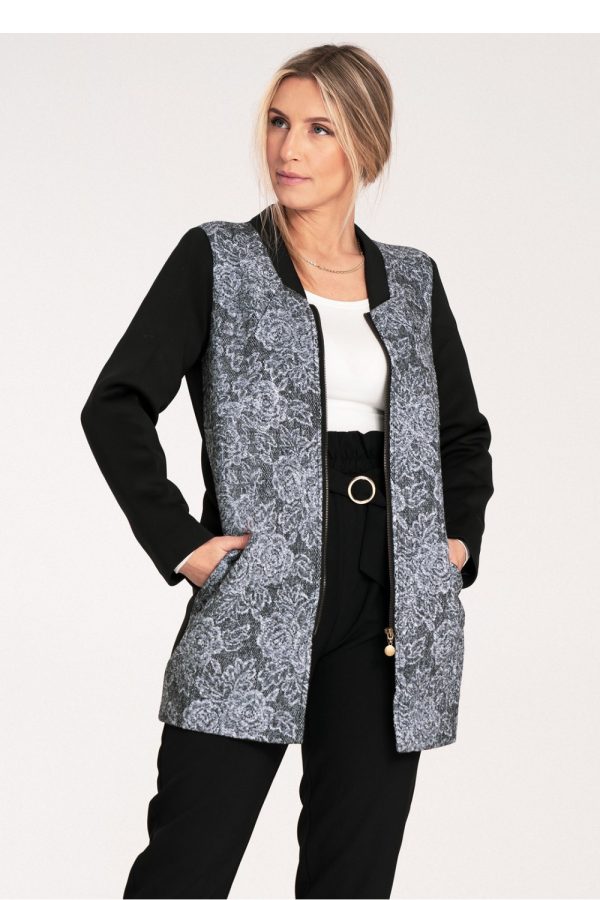 Black Coat in Women`s Coats, Jackets with Polyester and Wool