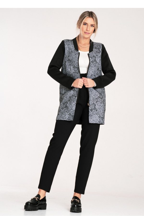 Black Coat in Women`s Coats, Jackets with Polyester and Wool