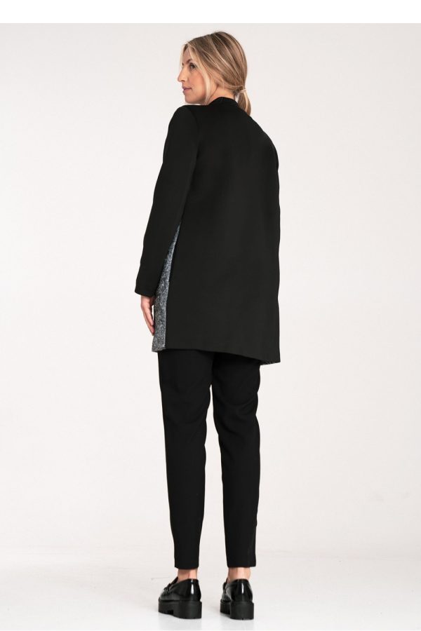 Black Coat in Women`s Coats, Jackets with Polyester and Wool