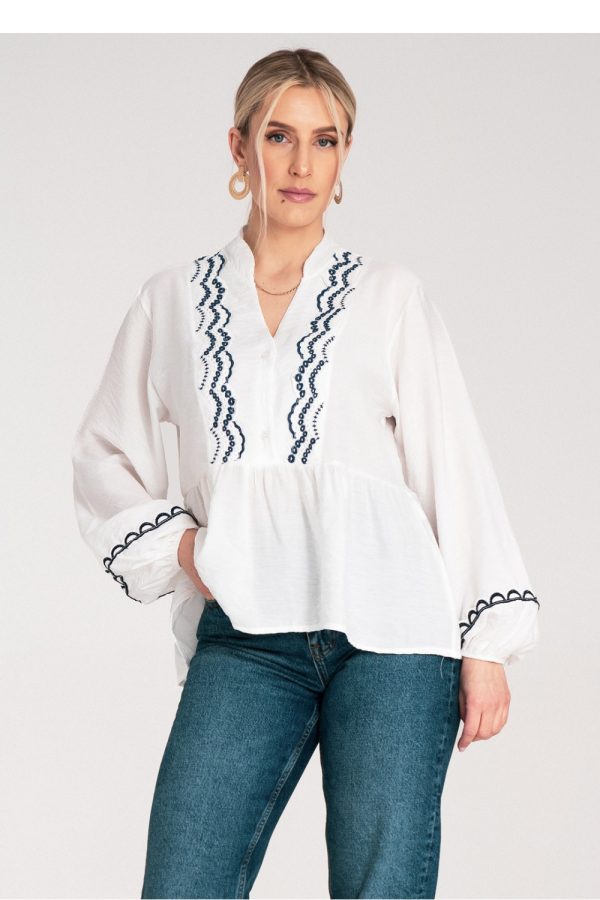 white Blouse model 217067 Figl