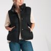 Black Gilet in Women`s Coats, Jackets with Polyester