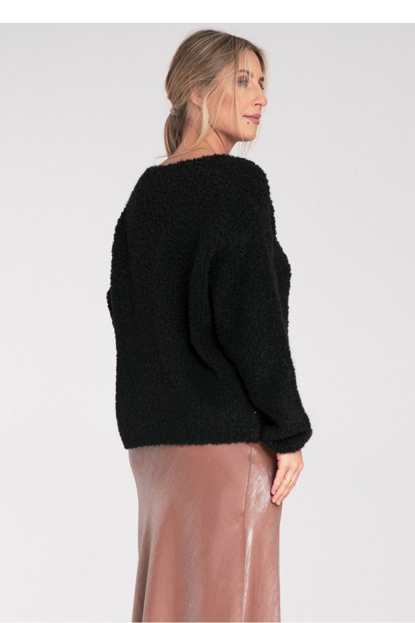 Black Jumper in Sweaters, Pullovers, Jumpers, Turtlenecks, Boleros, Shrugs with Acrylic, Spandex, Polyester and Wool