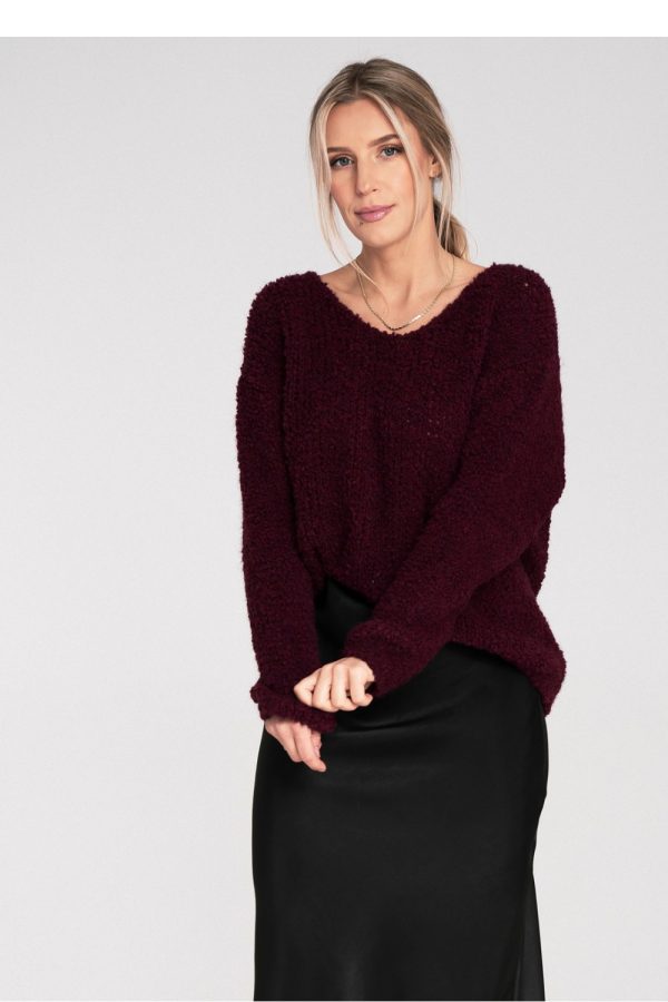 Red Jumper in Sweaters, Pullovers, Jumpers, Turtlenecks, Boleros, Shrugs with Acrylic, Spandex, Polyester and Wool