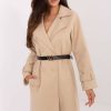 Beige Coat in Women`s Coats, Jackets with Polyester