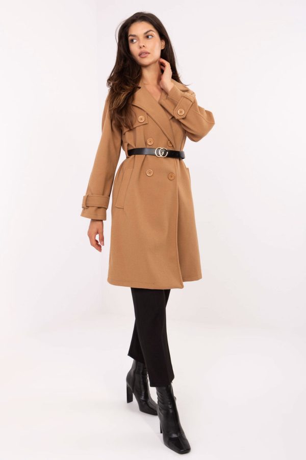 Brown Coat in Women`s Coats, Jackets with Polyester