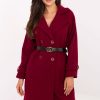 Red Coat in Women`s Coats, Jackets with Polyester