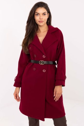 Red Coat in Women`s Coats, Jackets with Polyester