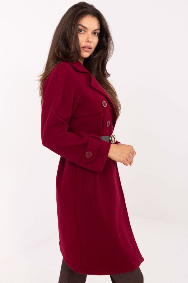 Red Coat in Women`s Coats, Jackets with Polyester