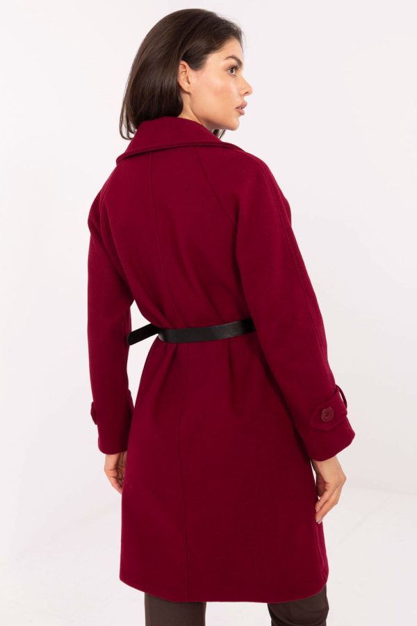 Red Coat in Women`s Coats, Jackets with Polyester